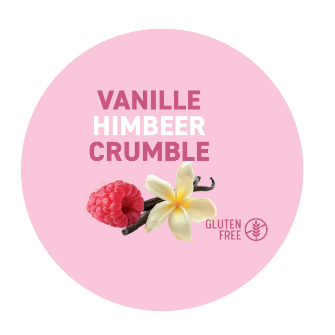 Portionsbecher VANILLE-HIMBEER-CRUMBLE 