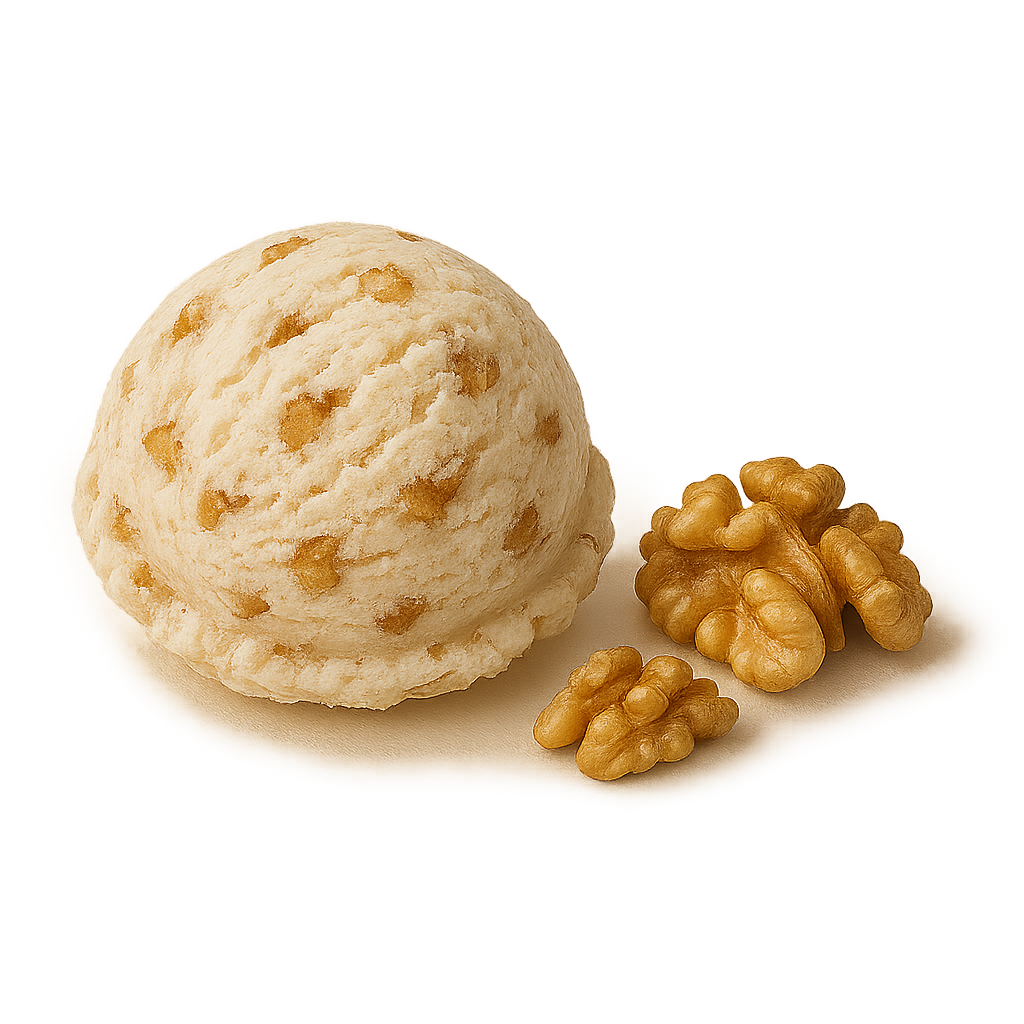 Walnuss mit Walnusskernen