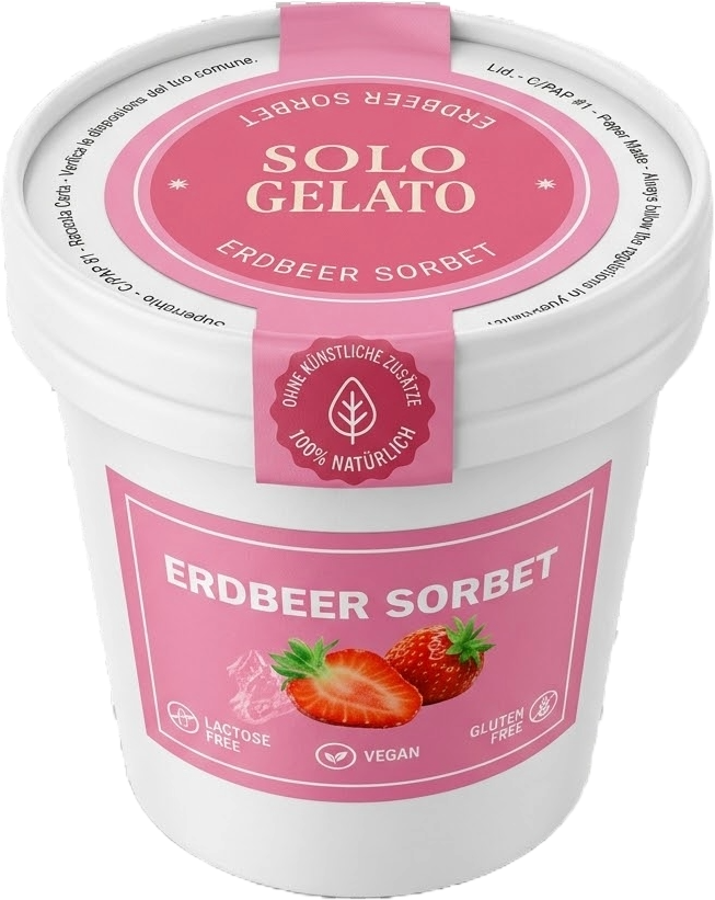 Portionsbecher ERDBEER-SORBET