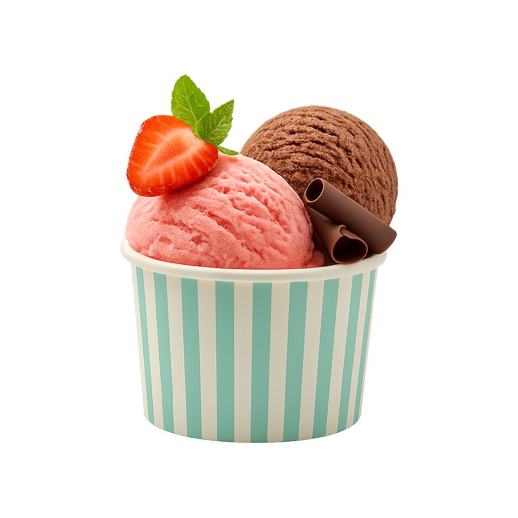 Pappbecher 140ml (1-2 Eiskugeln)