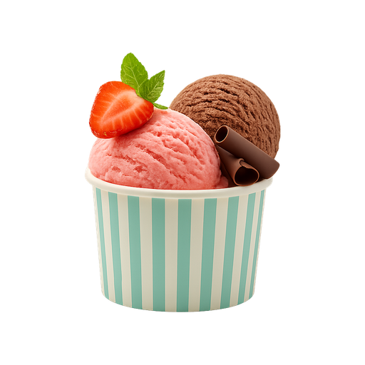 Pappbecher 140ml (1-2 Eiskugeln)