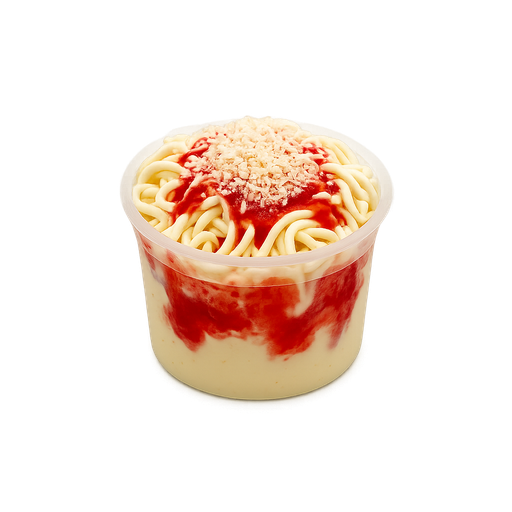 Spaghetti-Eis Bourbon Vanille
